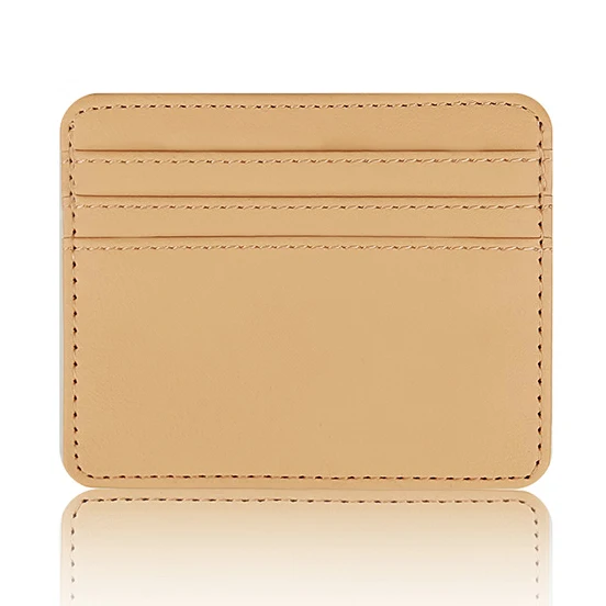 Customized Leather Slim Wallet with Initials - Personalized Cardholder Gift