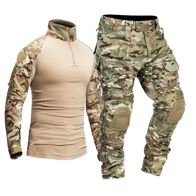 Traje militar táctico para hombre, ropa de caza, camuflaje, Multicam,  pantalones de trabajo, uniforme de combate de Safari, conjunto de uniforme  Airsoft, camisa del ejército - AliExpress