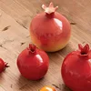 Ceramic Pomegranate Flower Vase Artificial Pomegranate Fruit Flower Arrangement Accessories Porcelain Crafts Home Decoration 2
