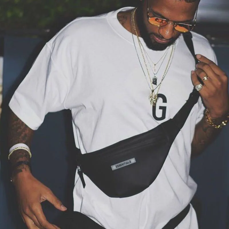 ESSENTIALS Street Trend Men Waist Bag For Women Leather Chest Pack