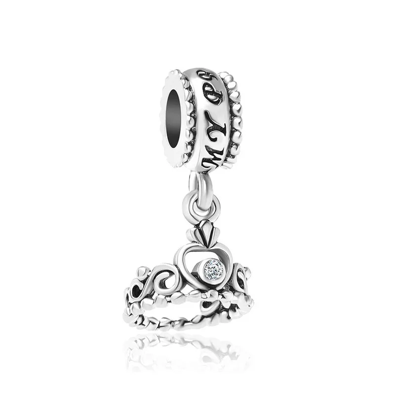 New 925 Sterling Silver The Crown Dangle Charm Bead Fit Original Bracelet Pendant DIY For Women Jewelry Gift 3