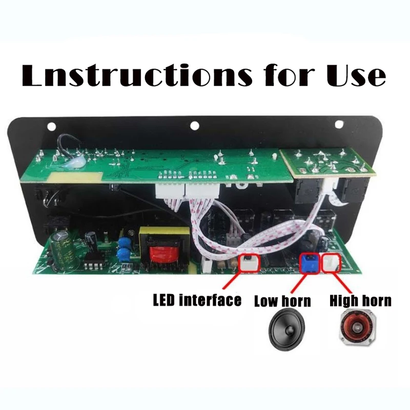 110V 220V 12V Digital Bluetooth Amplifier Board Subwoofer Dual Microphone Karaoke Amp Speaker Home Theater DIY 30W