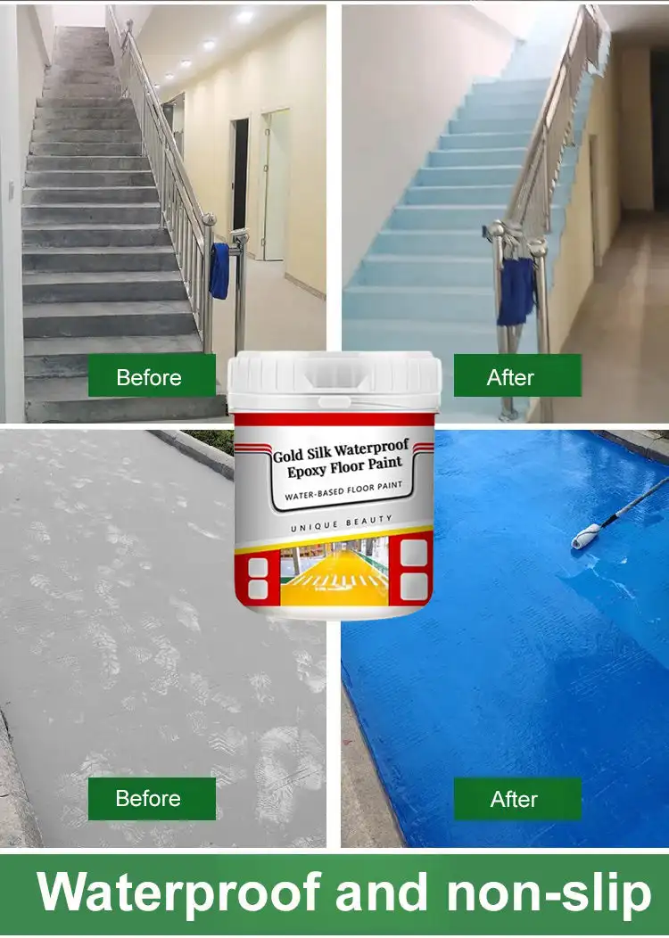Description Picture 3 of itemQuick-Dry Anti-Slip Water-Based Floor Paint 500g Water-Based Epoxy Floor Paint Floor Paint Pressure-Resistant Dropshipping