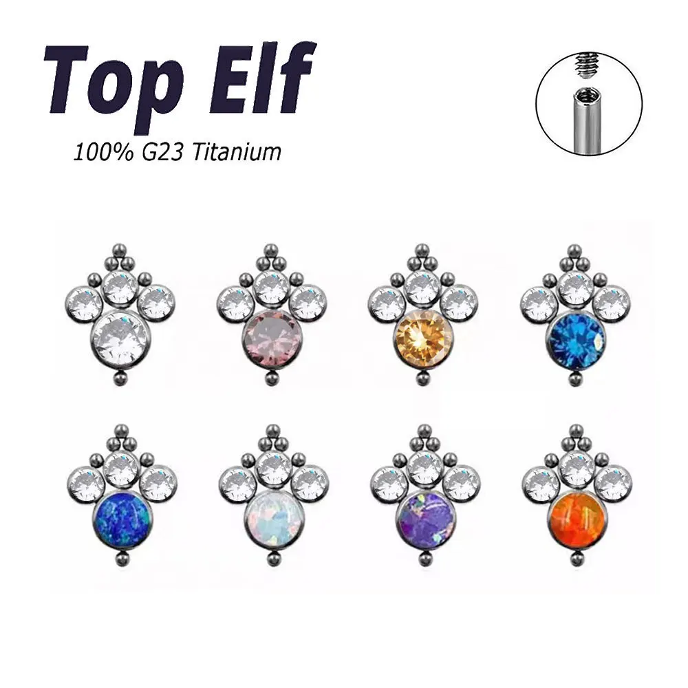 

Body Jewelry Stud Earrings G23 Titanium Piercing Zircon Earring Lip Piercing Labret Spiral Cartilage Earrings Ladies