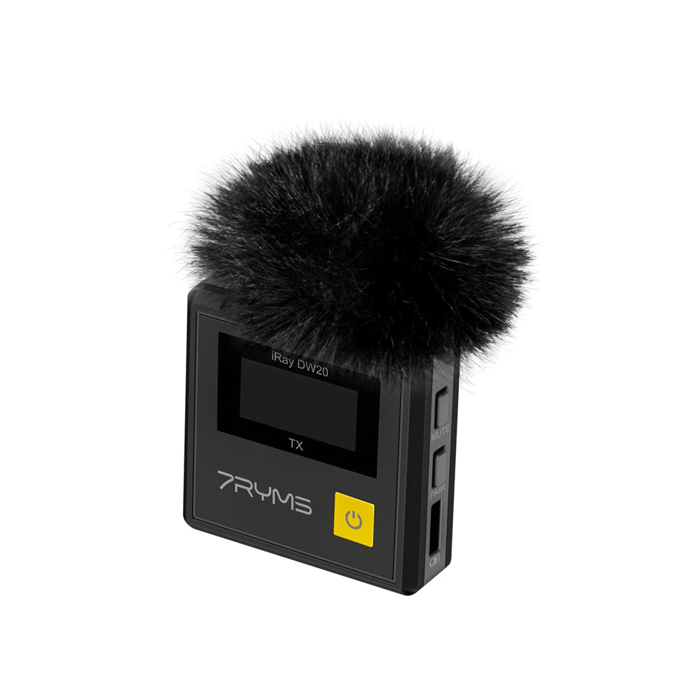 7RYMS iRAY DW20 PRO 2.4G Dual Wireless Lapel Microphone with Charging Case for C