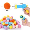 Cat Toys Interactive Launch Training Toy For Pet Kitten Creative Mini Shooting Gun Games Stretch Plush Ball Toys Pet Supplies 6