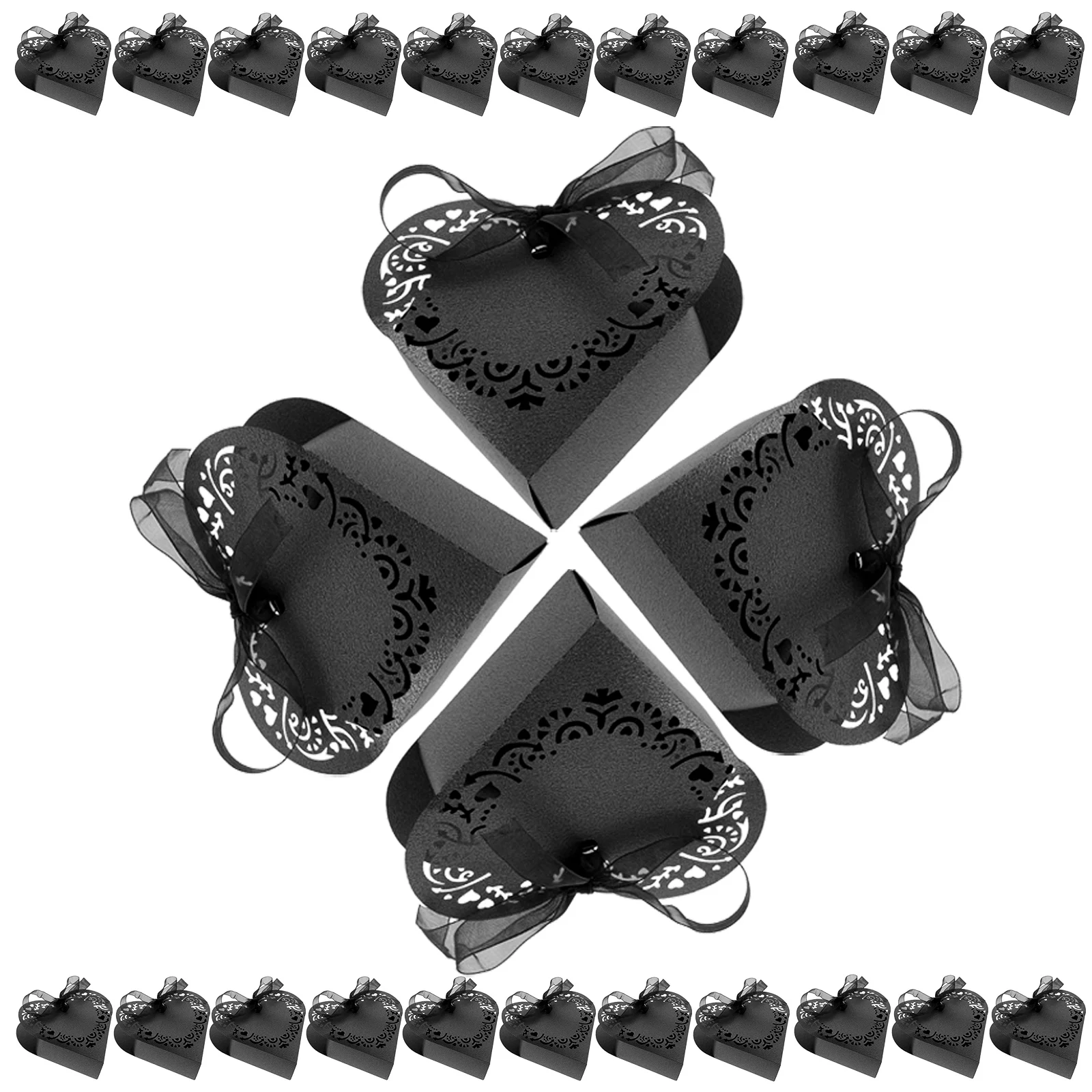 

50pcs Hollow out Heart Sweets Boxes Wedding Chocolate Box Wedding Favor Box Party Favor
