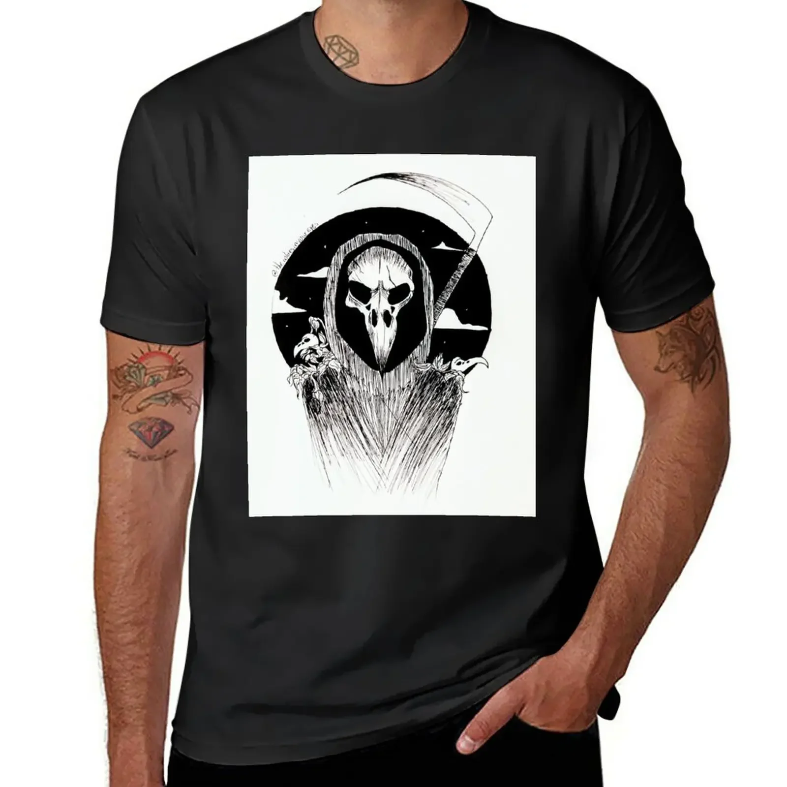 

Reaper Bird T-Shirt customizeds heavyweights men clothing