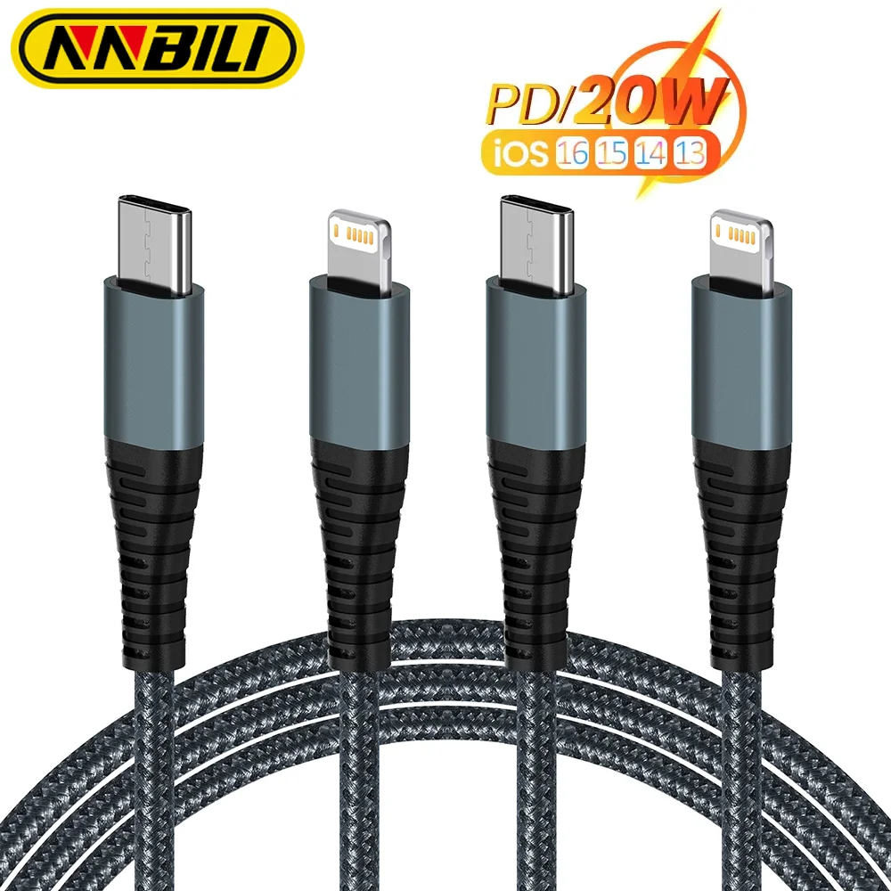 NNBILI USB C Cable For iPhone 14 13 12 11 pro Max XS PD 20W Fast Charging Cable Type C To iOS Date Wire For iPad Pro Data Cable Best Sellers In Phones Accessories