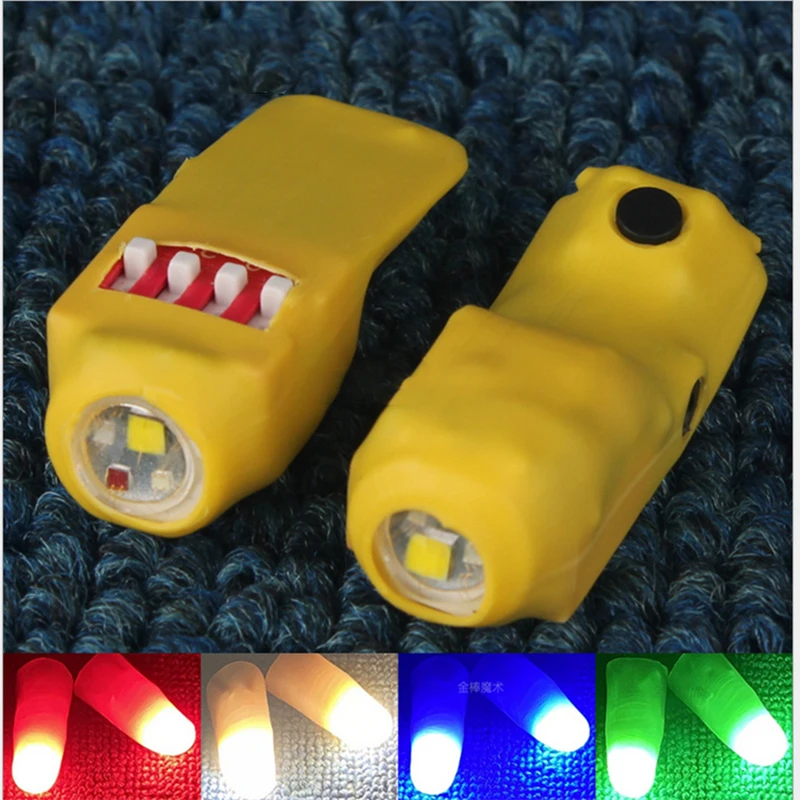 

Professional Light-Pair Set ( Red & Four Colors ) Magic Tricks Super Thumb Light Magic Props Stage Magic Gimmick Illusions