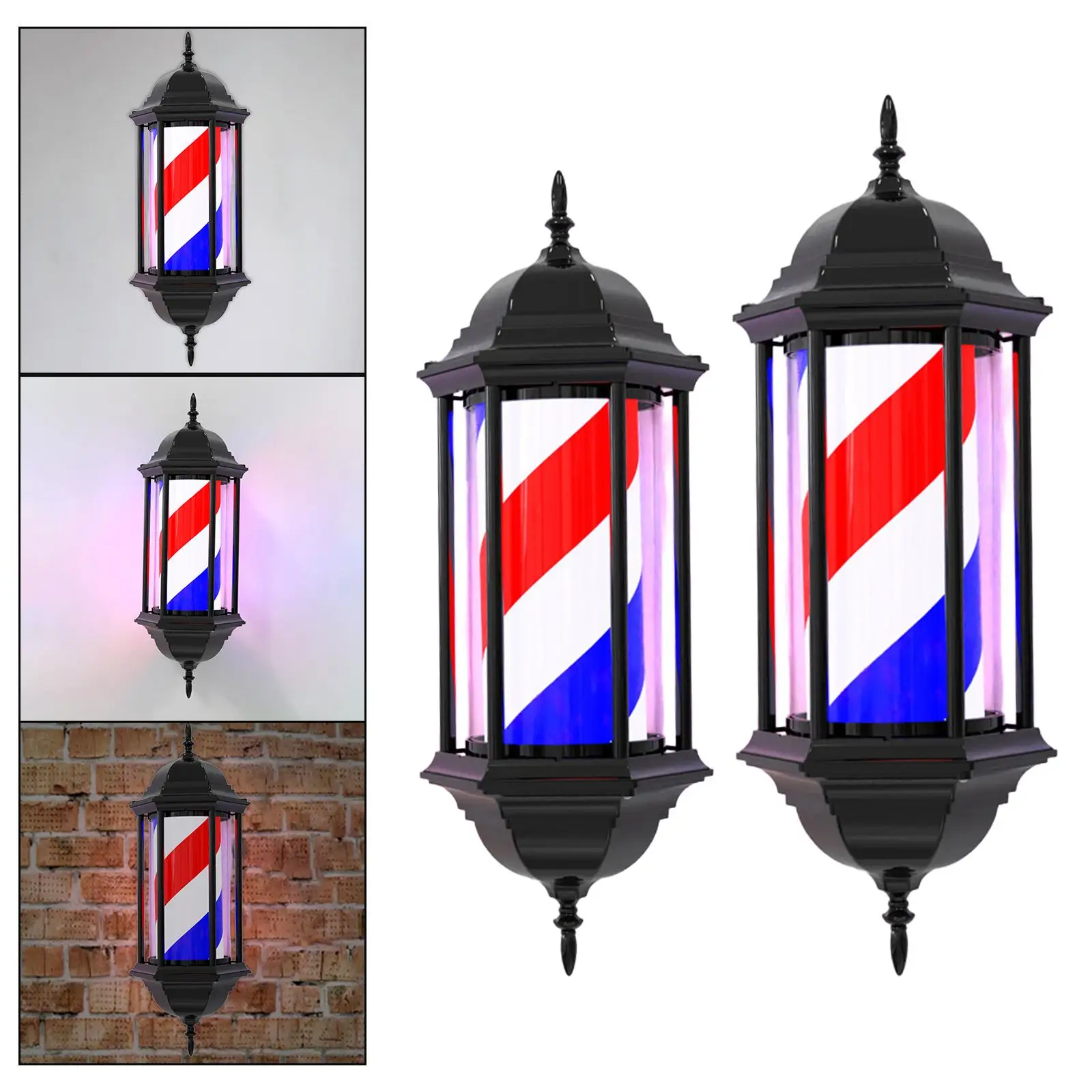 이발소 폴 LED 스트립 라이트, 방수 회전 헤어 살롱 오픈 사인, 이발소 폴, 실내 야외용