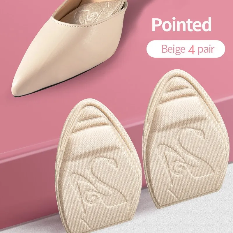 4Pairs Heel Pads for Shoes Women Pain Relief Forefoot Insert Nonslip