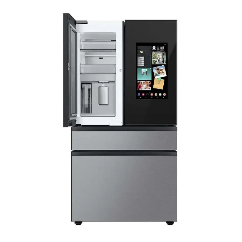 BIG SALE Bespoke 29 Cu. Ft. 4-Door French Door Smart Refrigerator with Family Hub-Charcoal Glass/Stainless Steel