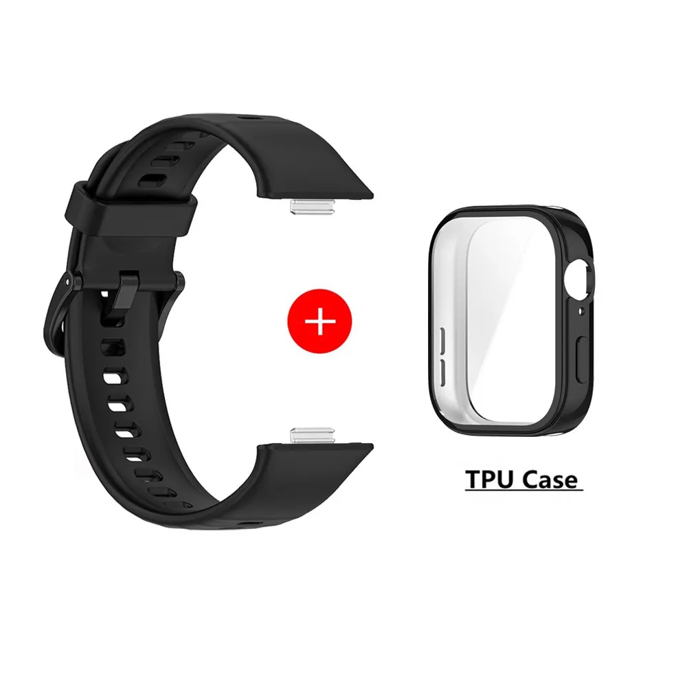 Enhanced Silicone Watch Strap with Case and Screen Protector