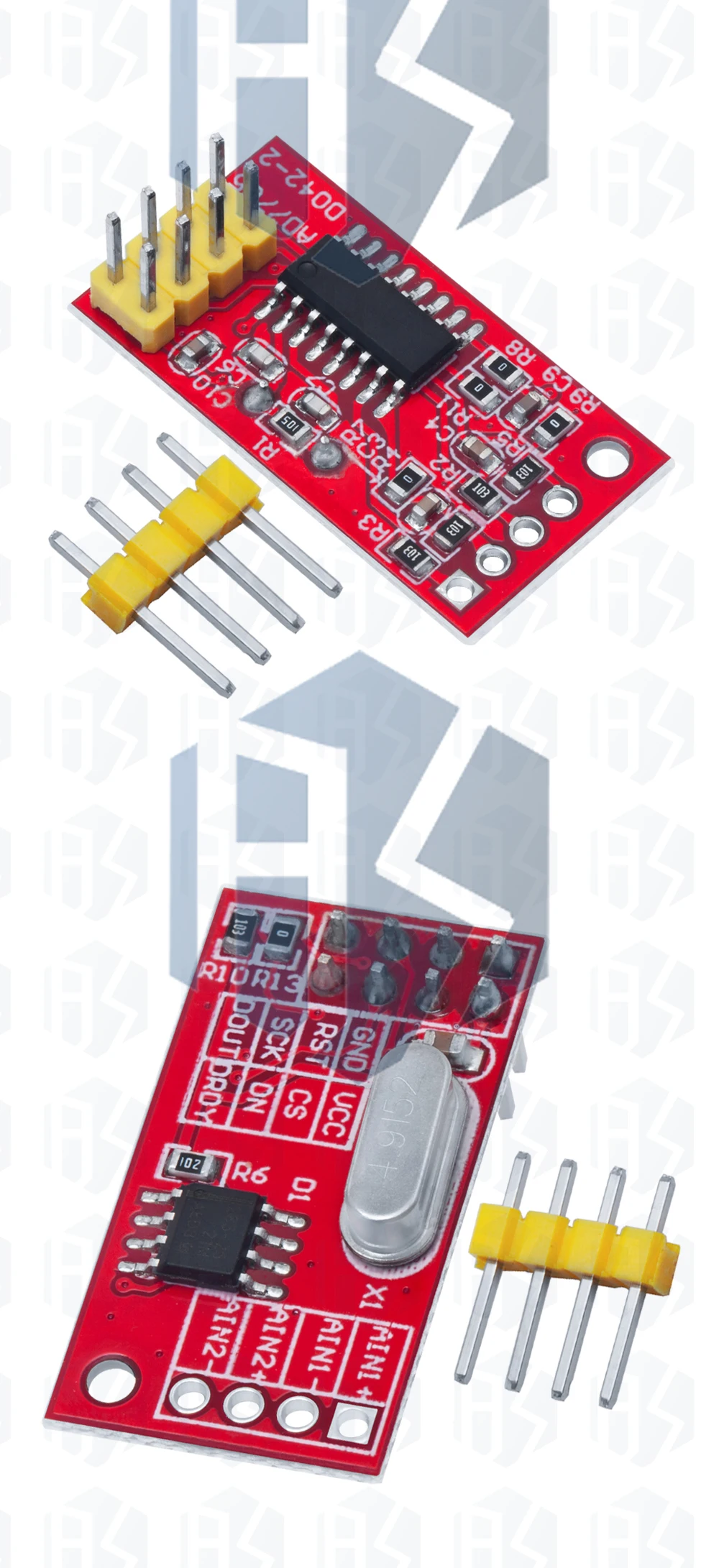 1~10 Stück EGBO AD7705 Dual 16-Bit-ADC-Datenerfassungsmodul mit programmierbarer Eingangsverstärkung und SPI-Schnittstelle – Detail 7