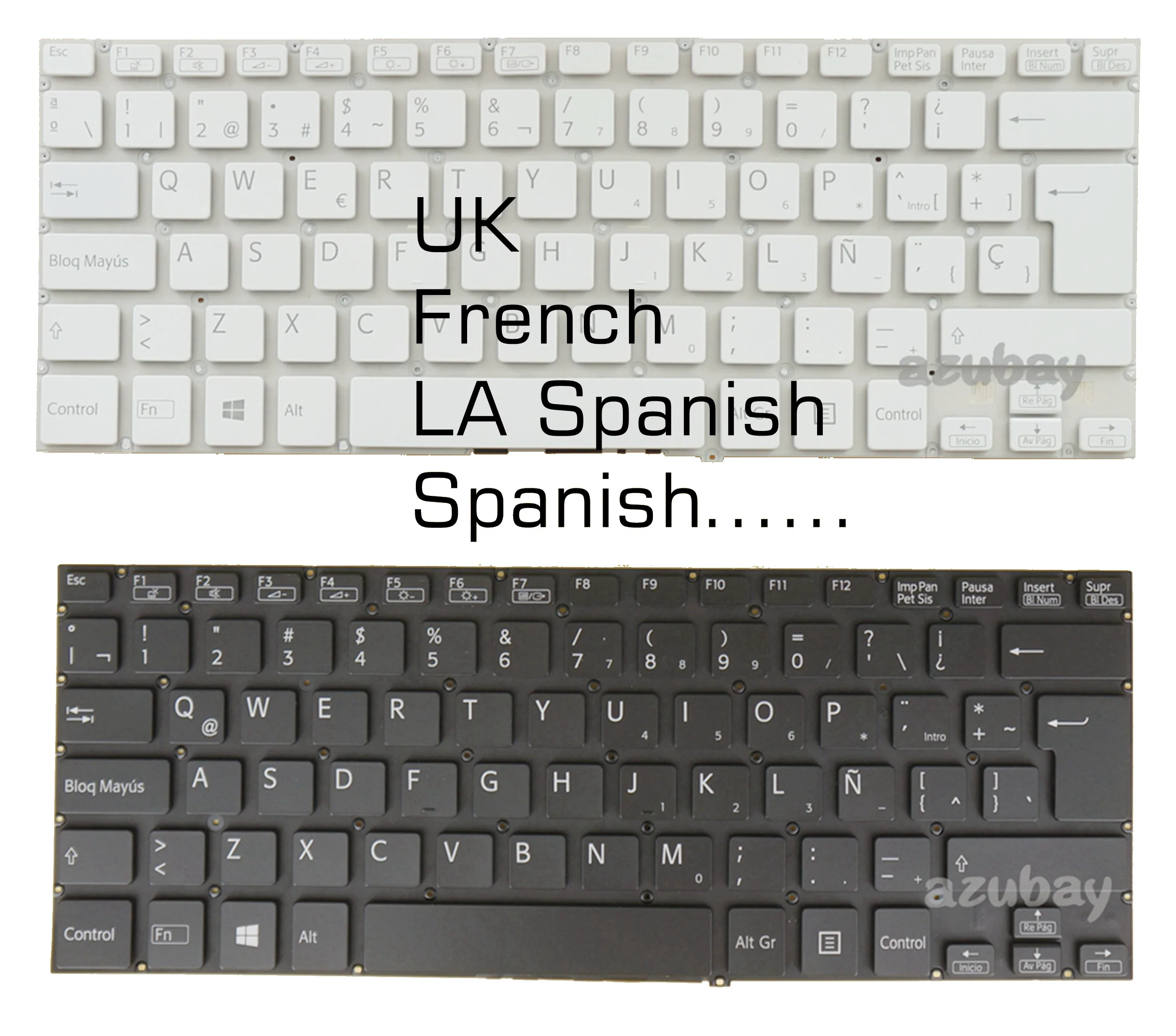 Teclado para Sony Vaio Svf14221clw Svf142c29u Svf14321clw Svf14325clb Svf14325clw Svf143b1yu Svf14413clw la Espanhol Francês Reino Unido