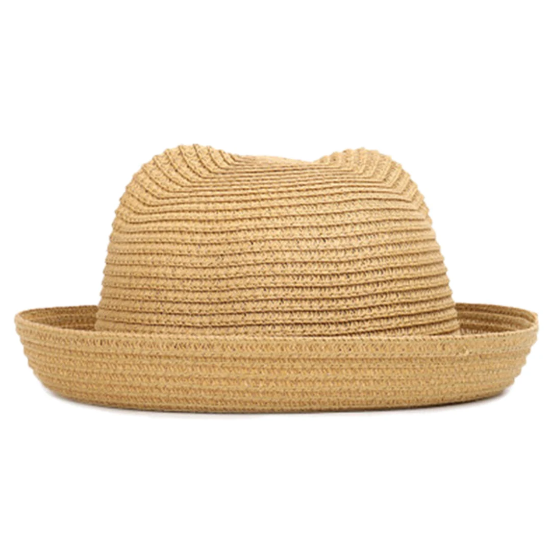 Straw Hat, Baby Sun Hat, Outdoor Sun Hat, Mistdawn Cute Children, Boys Girls, Cat Ears Devil Horns Bowler Derby Cap, Summer Beach