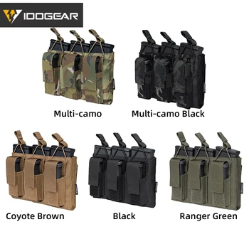 IDOGEAR Tactical Magazine Pouch Mag Carrier Triple Open Top 5.56 Pistol MOLLE Mag Pouch 3545 6
