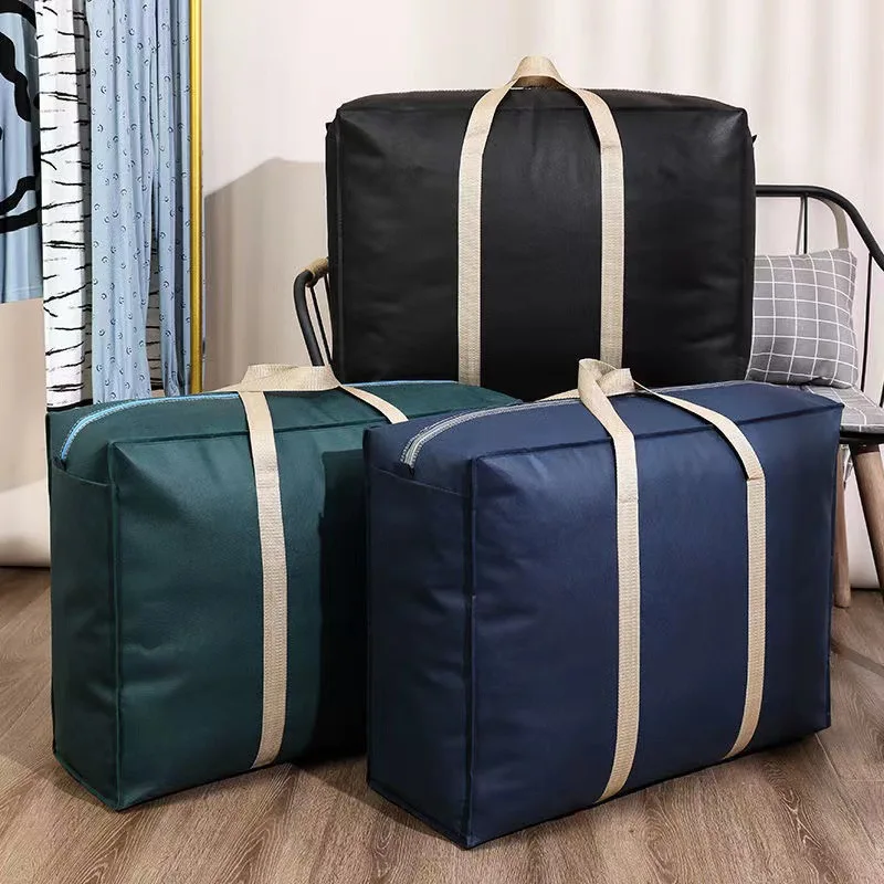 New Portable Foldable Duffle Bag Moving House Hand Bag Large Capacity Folding Luggage Bag Travel Clothes Storage Bags Zipper