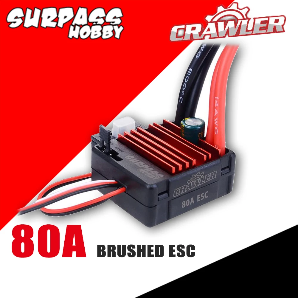 Surpass хобби водонепроницаемый 80A матовый ESC для 1/10 1/12 RC автомобиль гусеничный tamiya