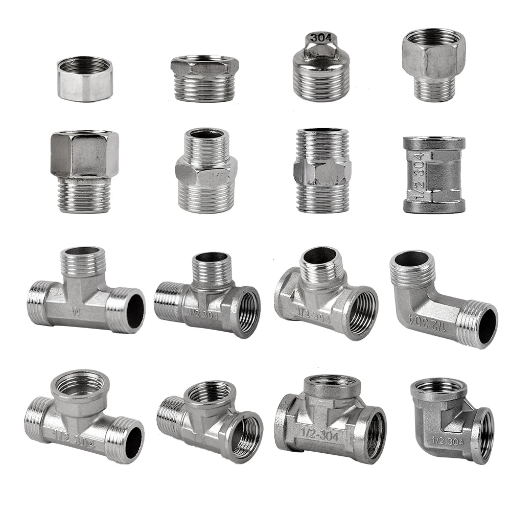 1/2"3/4"BSPFemaleMaleThreadTeeTypeReducingStainlessSteelElbowButtJointAdapterAdapterCouplerPlumbingFittings-AliExpress15