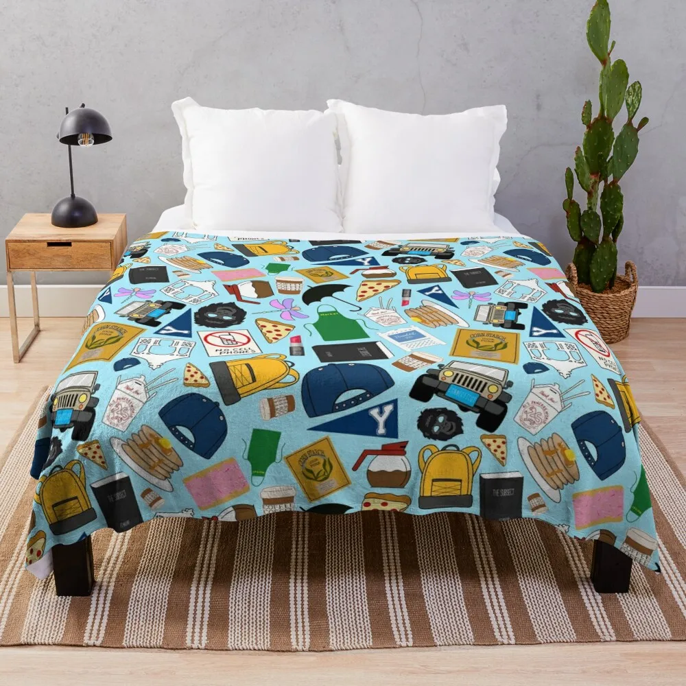 

Ultimate Fan Pattern Icons All Over Print Blue Pack Throw Blanket Softest Kid'S bed plaid Decorative Throw Blankets