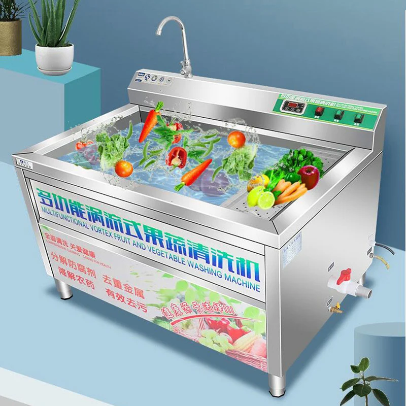 Commercial Fruit Vegetable Purifier Fruit Washing Machine Vegetable Bubble  Washer Machine Industrial Vegetable Cleaning Machine