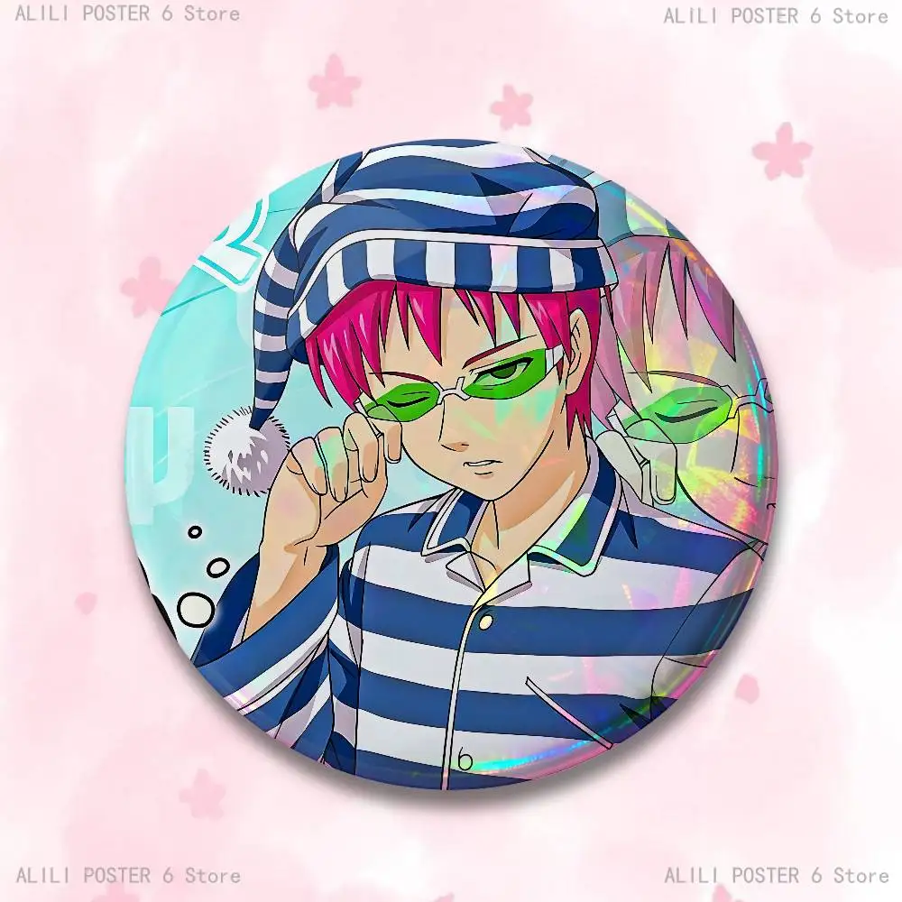 Saiki K Inspired Cosplay Pin Badge Collection - Round Brooch Souvenir