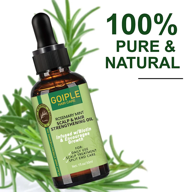 GOIPLE 30ML Hair Growth Biotin Preventing Hair Loss Beauty Health For Men Women Scalp Treatment Rosemary Mint Essential Oil
