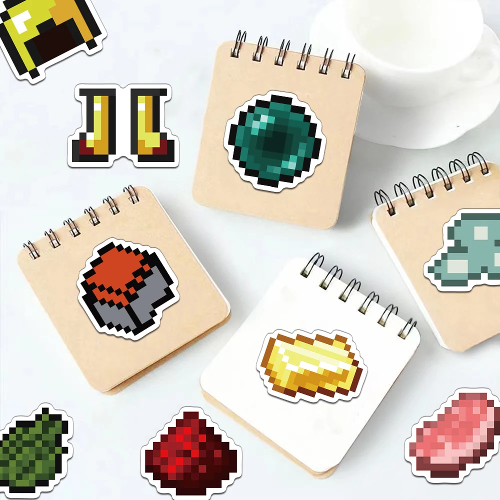 70PCS Creative Pixel Game Stickers Decorative Phone Cases Notebook Water Cups DIY Personalized Stickers