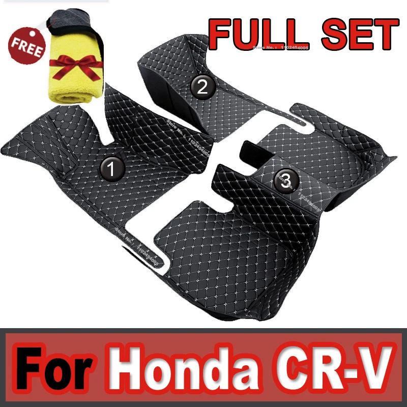 

LHD Car Floor Mats For Honda CR-V CRV 2011 2010 2009 2008 2007 Auto Interior Accessories Carpets Custom Waterproof Leather Rugs