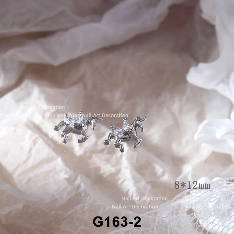 10 teile/los Rose Einhorn Wolke Engel Quaste Kette Zirkon Kristalle Nail Art Schmuck Dekorationen Nägel Zubehör Charms Lieferungen – Detail 8