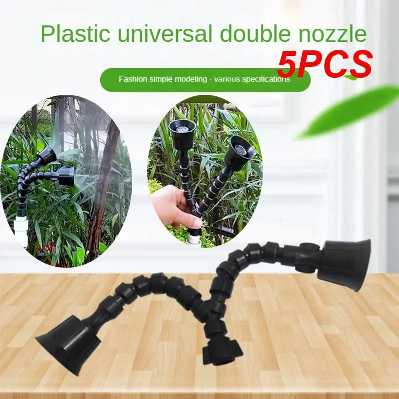 

360-degree Adjustable Curved Irrigation Spray Nozzle Gardening Watering Essential Sprinkler Head 2 Nozzles Plant Irrigation