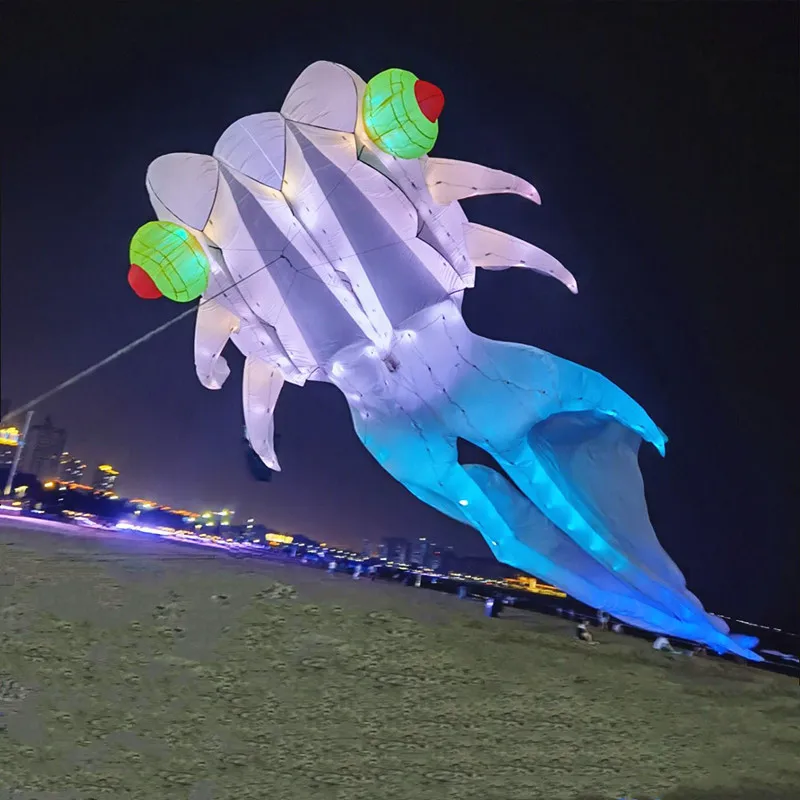 Led kites flying for adults kites led aquarium flying for children  kiteboard Parachute giant large kite trilobite squid toy fun 2