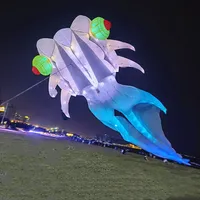 Led kites flying for adults kites led aquarium flying for children  kiteboard Parachute giant large kite trilobite squid toy fun 2