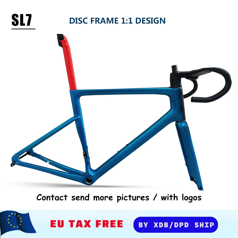 2023 New SL7 Road Carbon Bike Frame Disc Brake Bicycle Frameset T1000
