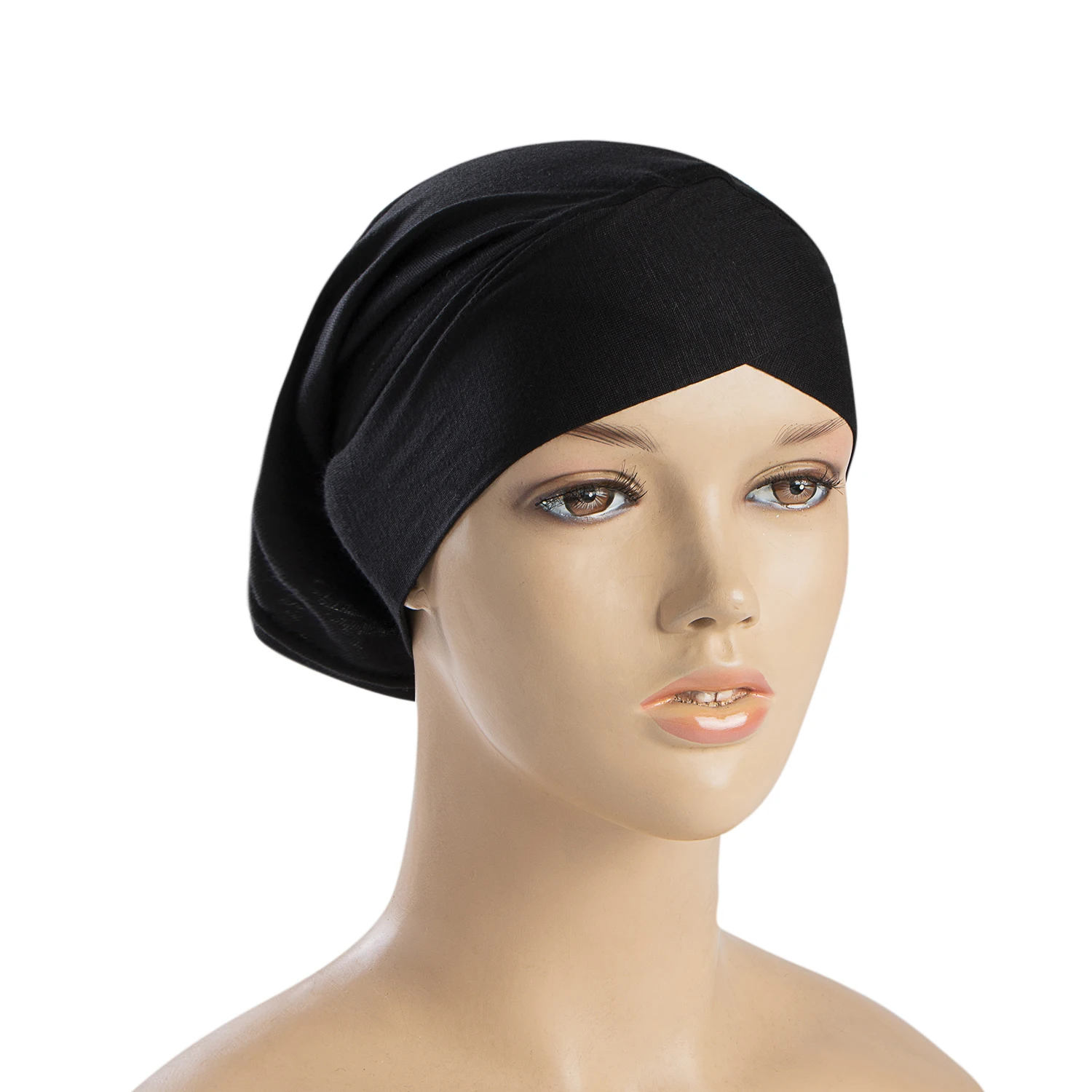 

Solid Color Cross Elastic Hat 2024 New Women's Fashion Inner Hat Islamic Scarf Women's Headband Women's Hat Hijab