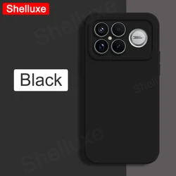 Square Liquid Silicone Soft Cover with Silky Feel - Premium Phone Case by Shelluxe - POCO F7 Ultra (Black)