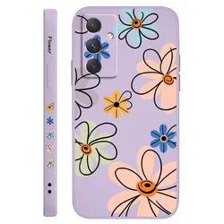 Hoop Flower Phone Case - Elegant Floral Design Cover for Samsung A14 4G(5G) (Light Purple)