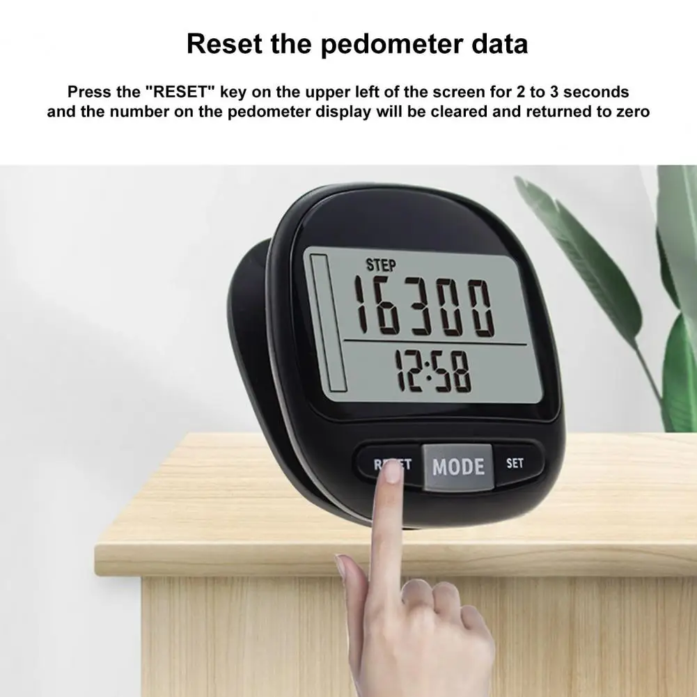 Easy to Use Seniors Fitness 3D Pedometer Sleeping Mode Calorie Pedometer Running Exercise Walking Use