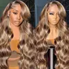 13x6 Highlight Wig Human Hair 13x4 Lace Frontal Wig Colored Human Hair Wigs For Women Honey Blonde Body Wave Lace Front Wig