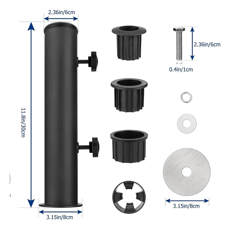 Umbrella Stand Tube Outdoor,Outside Stone Umbrella Tube Base,Table Bracket,DIY Mount