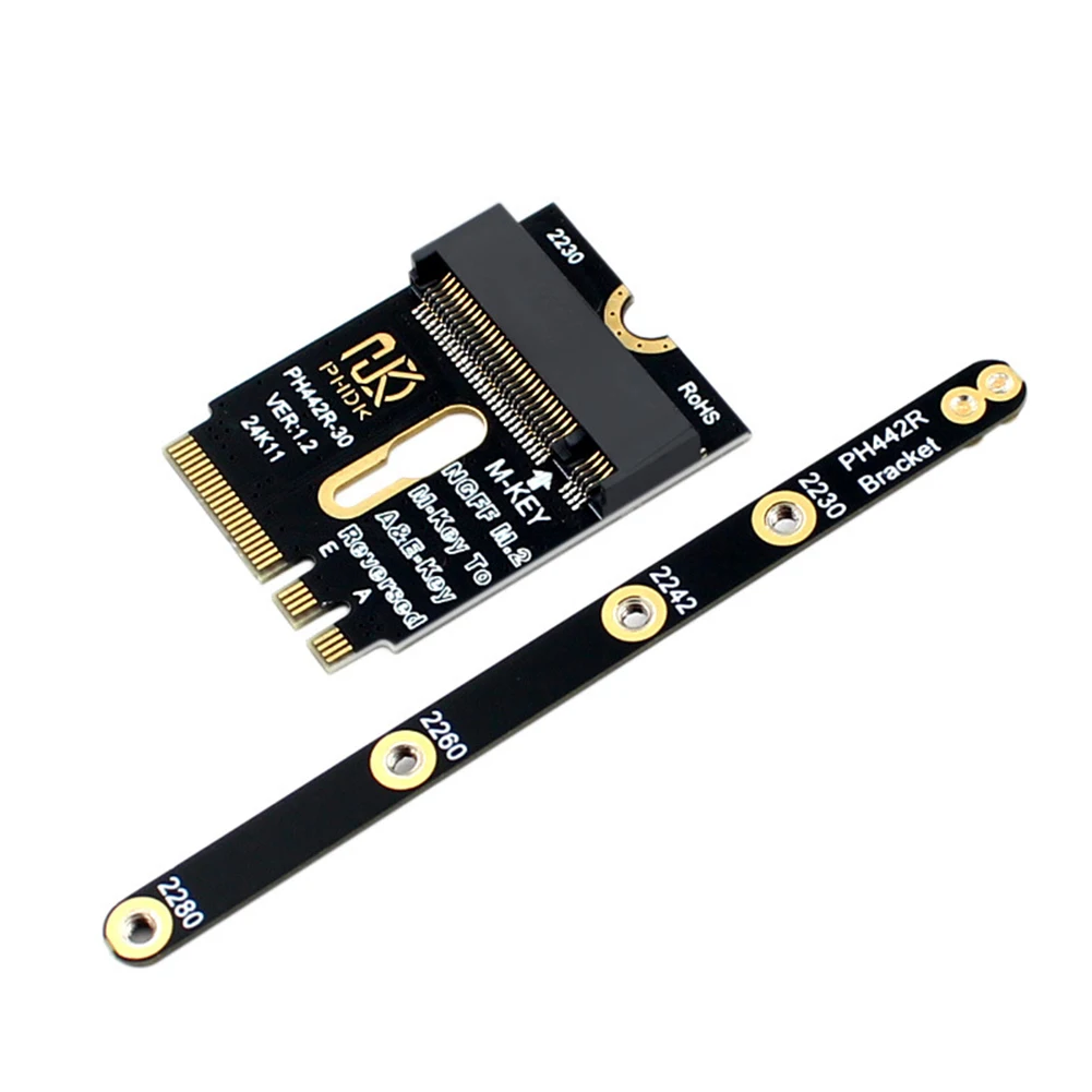M.2 A+E To NVME SSD Adapter PCI-E 4.0 Adapter NGFF A+E-Key Male To NVME M-key Female Extension for 2230 2242 2260 2280 NVME SSD