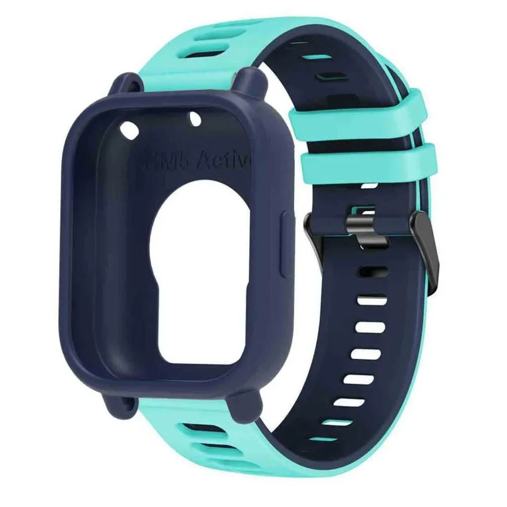 Silicone Sport Band with Protective Case for Smartwatch - Breathable and Soft
