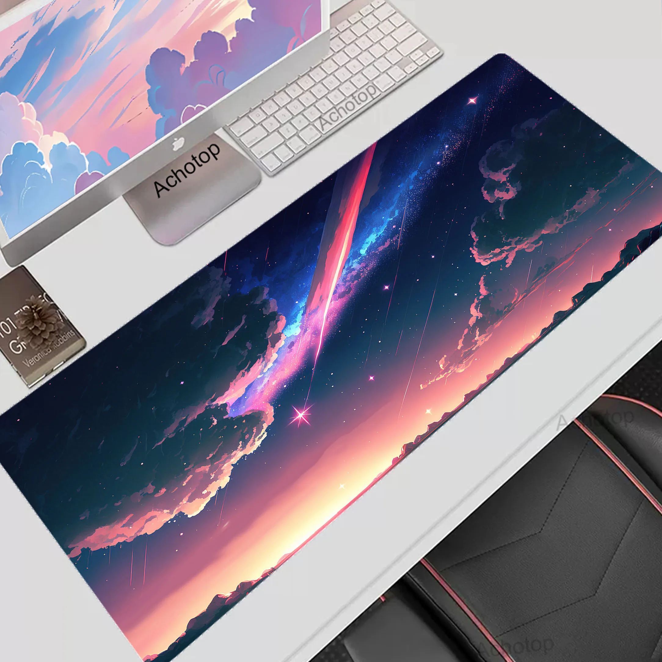 

HD Print Starry Sky Mouse Pad XXL Gaming Accessories Mousemat Gamer Desktop Carpet Pc Game Keyboard Mousepad Home Office Deskmat