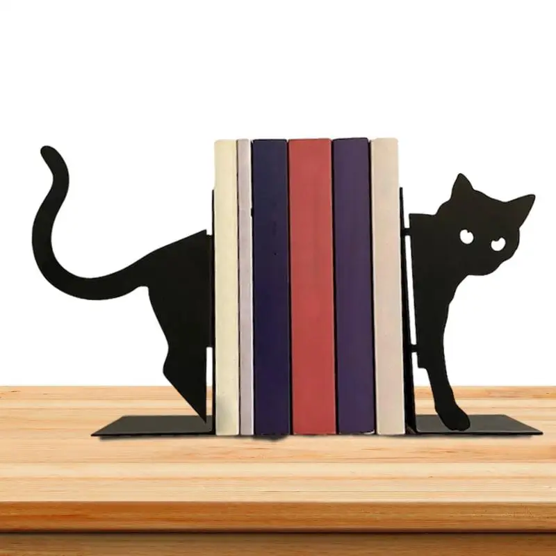 

Металлические подставки для книг в виде кошки