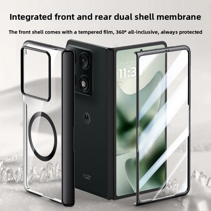 Magnetic 360° Electroplated Transparent Hard Shell Case