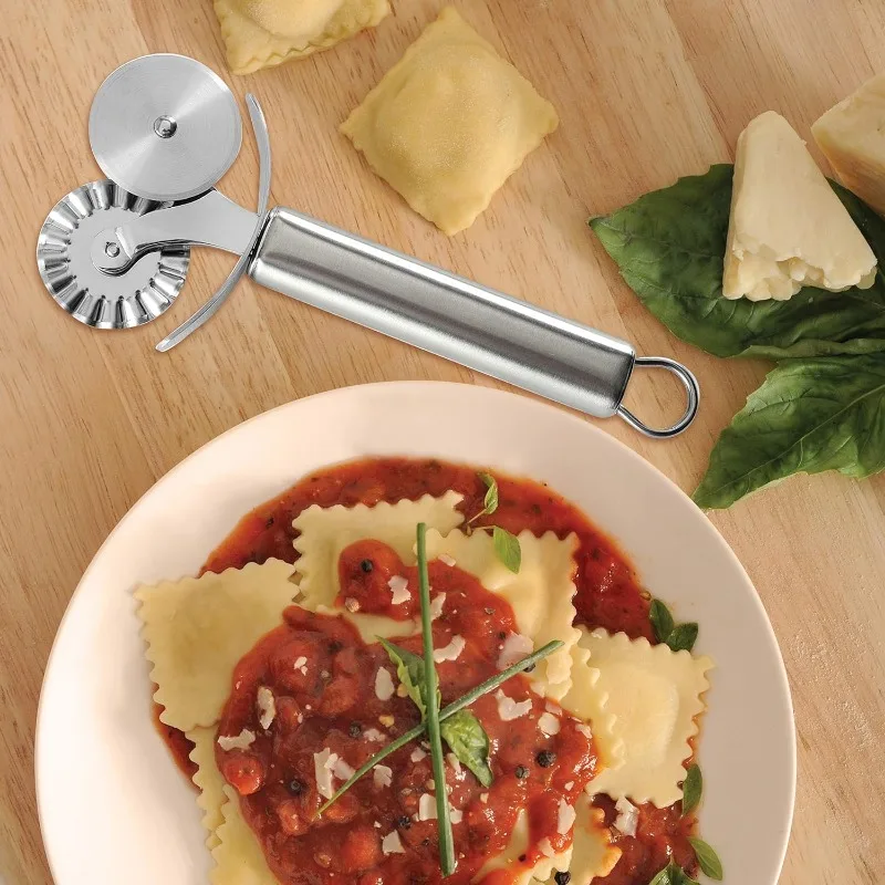 Pizza Cutter Stainless Steel Knife Cake Tools Pizza Wheels Scissors Ideal Pies Waffles Dough Cookies Kitchen Gadgets