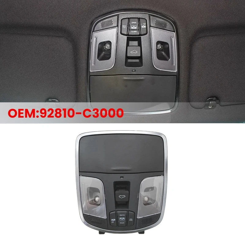 

Car Top Control Light Top Control Light And Sunroof Switch Assembly 92810C3000 For Hyundai Sonata LF 2015-2017 92810-C3000 Black