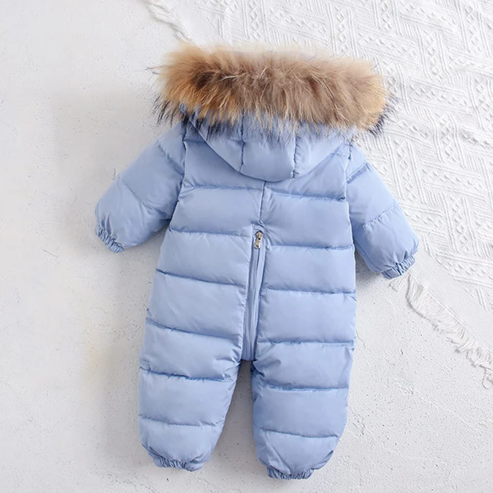 

-30C 2023 Winter Baby Clothes Thicken Warm Snowsuits Girl Boy Hooded duck down Jackets Waterproof Ski Suits Kids Coats Outerwear